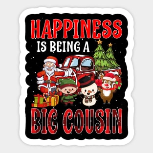 Happiness Is Being A Big Cousin Christmas Sticker